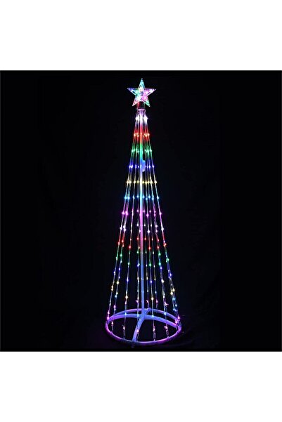 Produs Redus Multicolored LED decorative light tree 1.5m with star 204 LEDs, indoor and outdoor