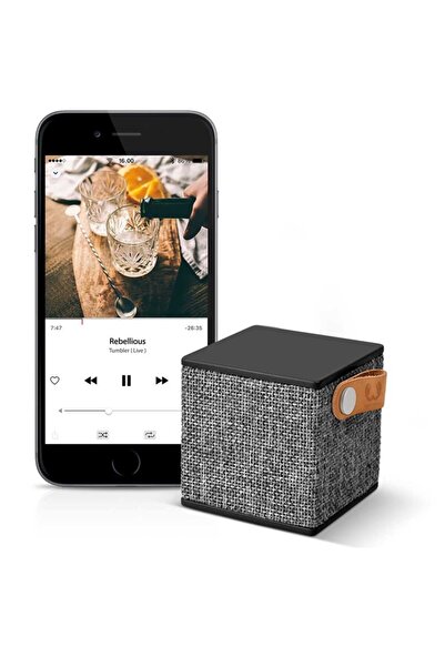Fresh'n Rebel Rockbox Cube Fabriq Edition Portable Speaker, Bluetooth, Concrete