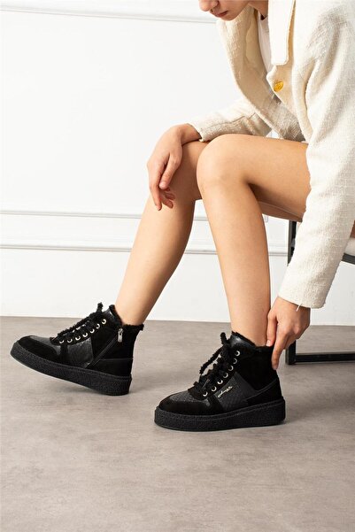 Aselin Ayakkabıları Women's genuine leather black ankle boots & booties - low...