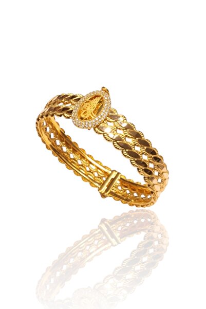 Hakan Güler Kuyumculuk Altın Üçlü Burma Model Tuğralı Kelepçe