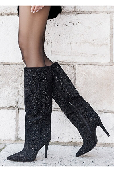 SOFILINE Black boots with rhinestones 72527A 110