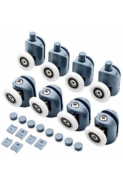 ISO TRADE Set of universal upper and lower rollers for shower cabin, 8 pcs