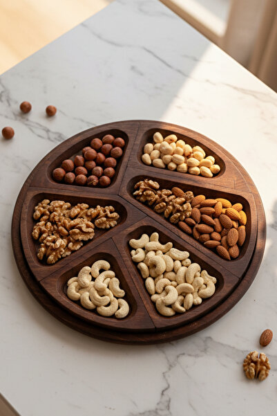 Snippy Nova - 7 Piece Wooden Snack Plate Breakfast Plate Presentation Set