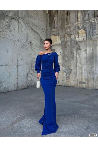 Modafeminen Off-The-Shoulder Maxi Length Silk Fabric Evening Dress 583049 Saks