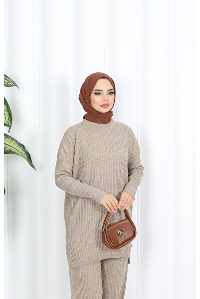 NİSUM MODA Hair Braided Knitwear Set