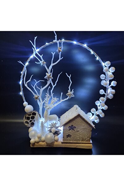 Yellow Tulip Decoratiune/ aranjament Craciun, cerc 30 cm, decor inzapezit