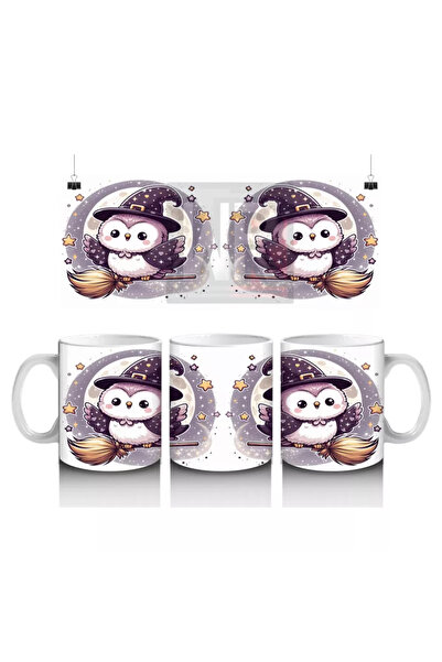 Wisdom Rain كوب مطبوع خاص للهالوين للأطفال مع شكل شبح لطيف وسلة حلوى