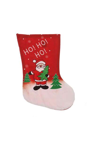 SHOPIENS Коледен чорап, червен + бял, 46 x 30 см, SYWZB-082193