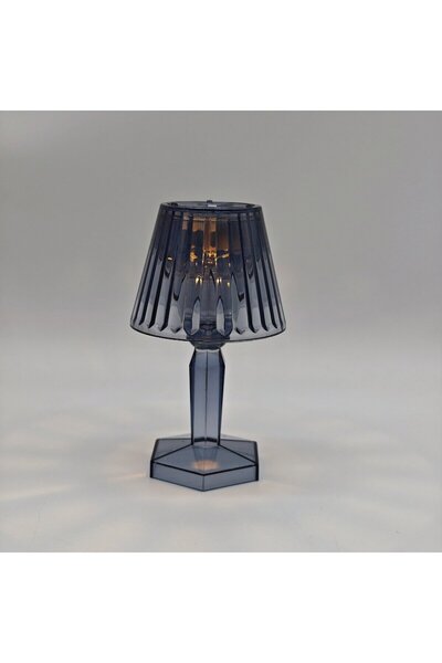 HOFF decorative table lamp, LED warm light, H 11.5 cm, grey, battery powered