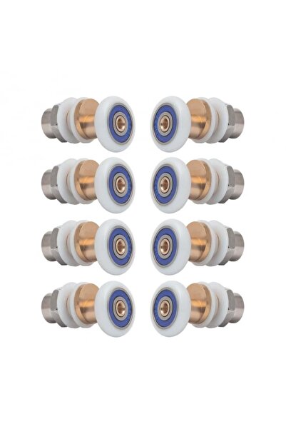 Livorza Set of 8 eccentric rollers 20 mm, brass, steel and plastic