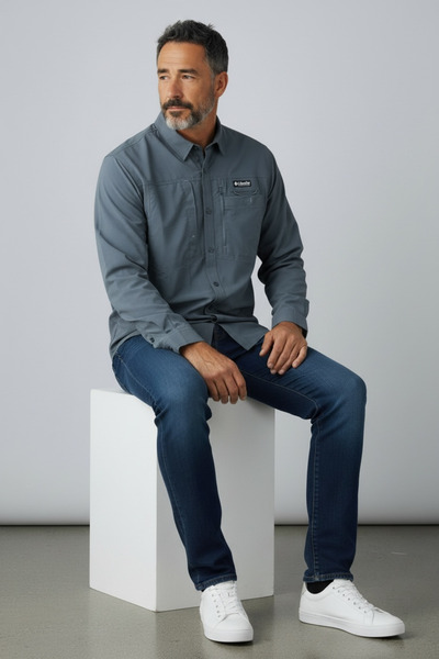 Butik Clmb Full Stretch Fabric Quality Double Pocket Transitional Shirt