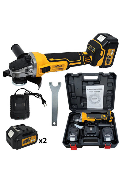 SokShop Angle grinder with 2 batteries, Brushless, 48V, 5Ah, 9000 RPM, 125 mm