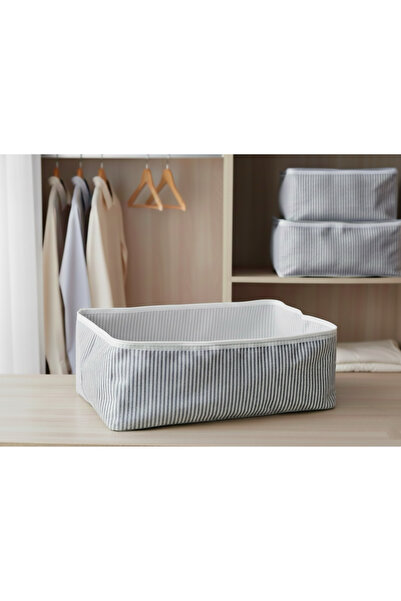 shop HURÇ 6 Adet - Antrasit Çizgili Büyük Boy Hurç Seti - Baza Altı Ve Çekyat Tipi Organizatör 60*40*21