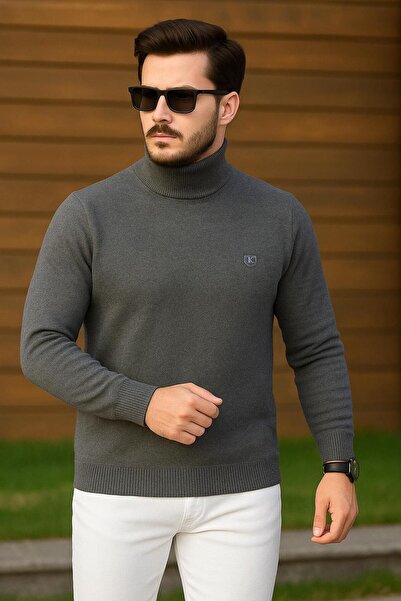 KEMAL EKİNCİ Balıkçı Yaka Çelik Örgü Kazak