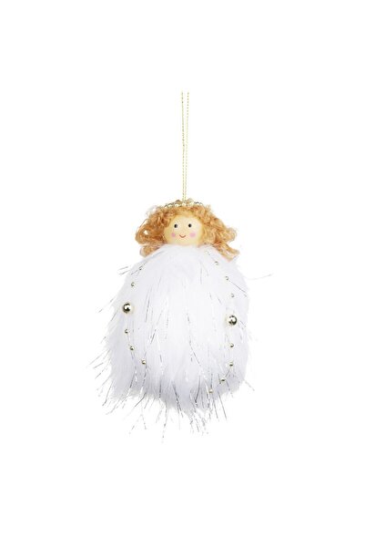 SHOPIENS Christmas decoration, white + brown, D 13 cm, 31192013