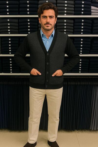 KEMAL EKİNCİ düğmeli hırka