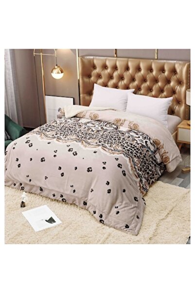 MHR Thick Double Cocolino Blanket Super Soft with Fur 200x230 cm Multicolor