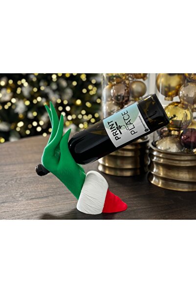 SZD Design Suport pentru sticle de vin cu tema Crăciun Grinch Eli
