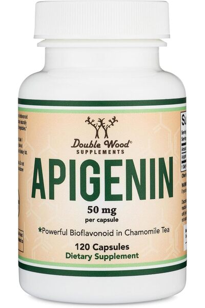Double Wood Supplements Apigenin Supplement - 50mg per Capsule, 120 Count (Bi...