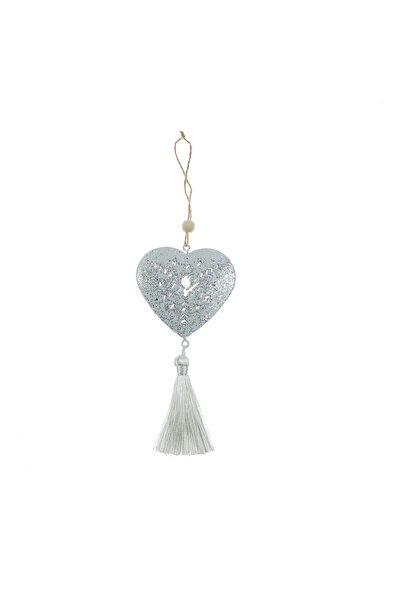 SHOPIENS Christmas decoration, heart type, white, 10 cm, SYYKLC-1822117