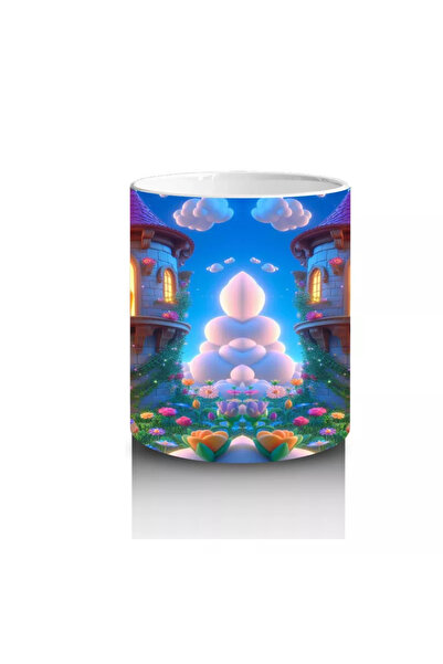 Wisdom Rain Colorful Halloween Printed Mug with Cute Dragon Figure for Children