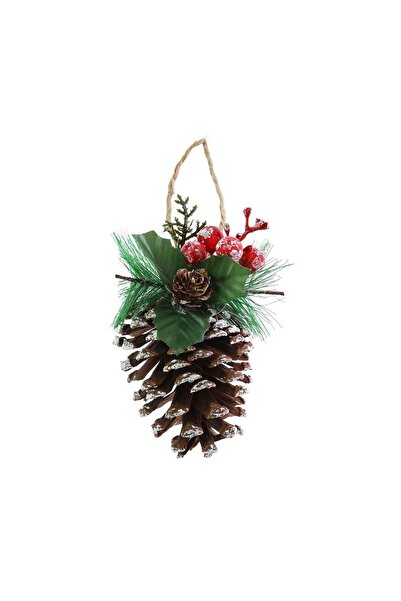 SHOPIENS Christmas decoration, fir-cone type, brown, 12 cm, SYSG-WYM-23030013