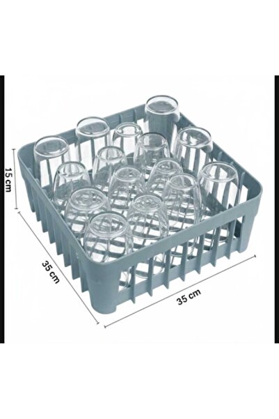 GastroPlast BMS-35 KÜÇÜK BOY ENDÜSTRİYEL BULAŞIK MAKİNESİ BARDAK BASKETİ (35x...