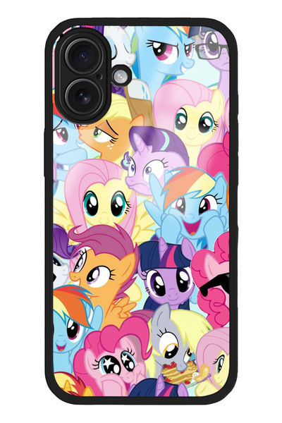 WANNA PROTECT حافظة هاتف آيفون 16 مزودة بحماية للكاميرا بنمط ماي ليتل بوني مط...