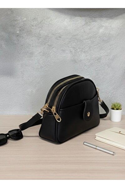 BELUNABAGSS Çarpraz Askılı Siyah Günlük Kadın Çantası