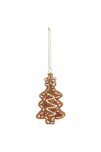 SHOPIENS Christmas decoration, tree-shaped, plastic, brown, 12 cm (AK7524181B)
