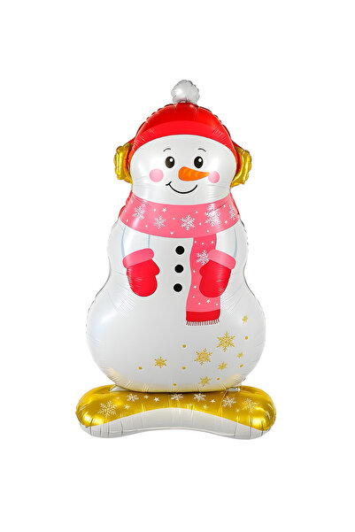 Yusuf Dirik YD Party Supplies Folyo Balon Ayaklı Kardan Adam Büyük Boy 120x65 cm