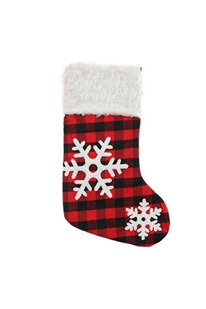 SHOPIENS Cizmulita Craciun, rosu + alb + negru, 52 x 29 cm, SYWZA-0821109