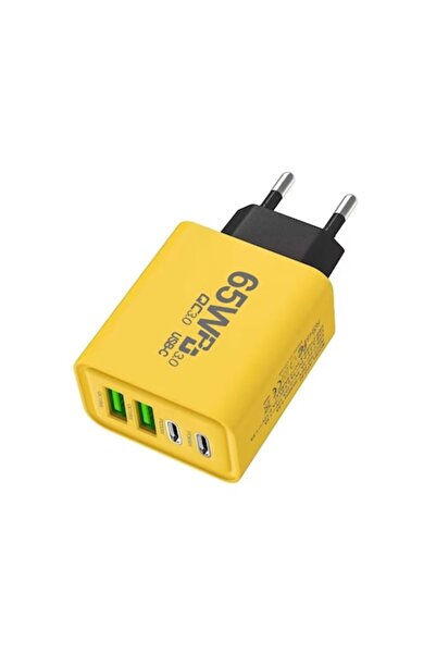 DAMUR Fast Charge Phone Charger 65W, Quick Charge with 2 USB-A & 2 USB-C Port...