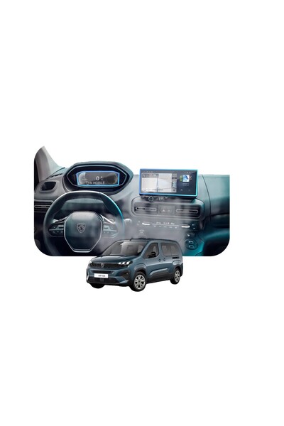 THN MOBILE Peugeot Rifter and Panelvan 2024 and 2025 Model Instrument Panel and Multimedia Screen Protector