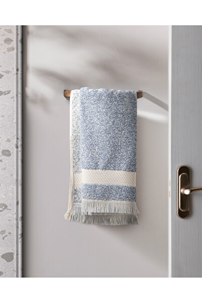 Madame Coco Brest Yarn Dyed Face Towel - Blue - 50X85 cm - Natural Collection