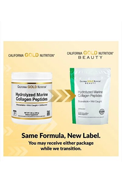 California Gold Nutrition Hydrolyzed Marine Collagen Peptides Unflavored 7,05...