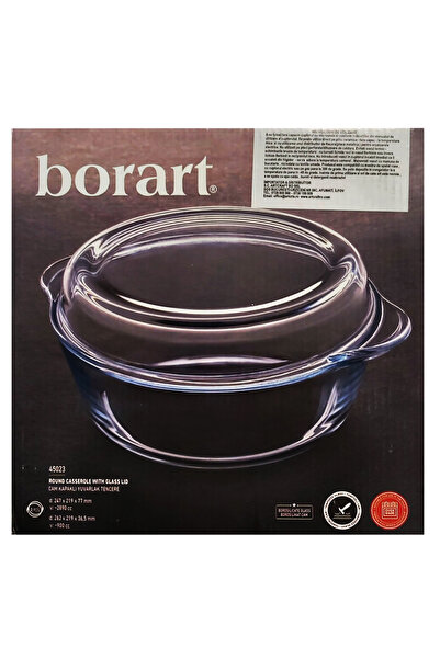 Borart heat-resistant dish with lid 2.89 L round 45023