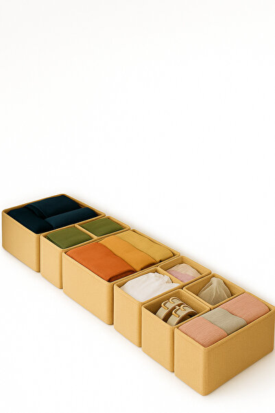 HomyJRs Set of 8 Jute Drawer Organizer