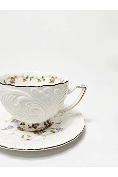 Casalina 2-piece set, cup and saucer, embossed bohemian pattern