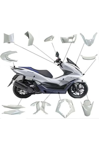 MOTO VENÜS Honda Pcx Kaporta Set Beyaz -2021-2022-2023-2024 model uyumlu oem
