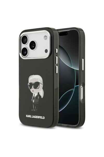 Karl Lagerfeld iPhone 17 Pro Case IML Aquarelle MagSafe, black