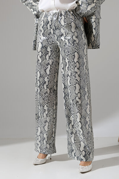 Thil Women's Leopard Sequined Stylish Trousers 2449-Thl