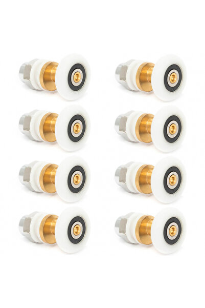 Livorza Set of 8 eccentric rollers 25 mm, brass, steel and plastic