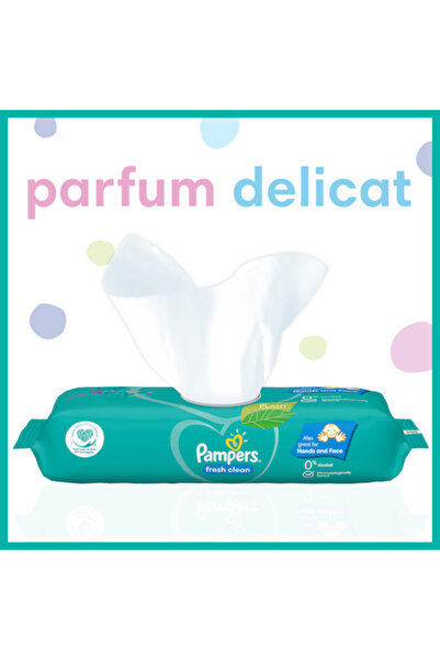 Pampers Servetele umede Fresh Clean, 6 pachete x 80, 480 buc