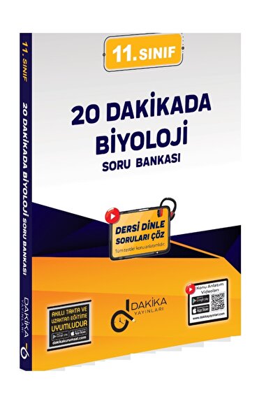 Karekök Yayınları Dakika 11. Sınıf 20 Dakikada Biyoloji Soru Bankası
