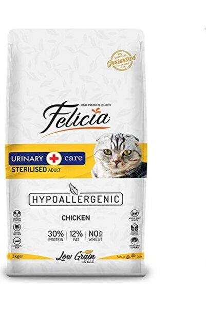 Felicia Düşük Tahıllı Hipoalerjenik Tavuklu Kısırlaştırılmış Kedi Maması 2 kg
