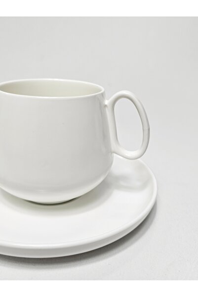 Casalina 2-piece set of cup and saucer, ceramic, white, 200ml