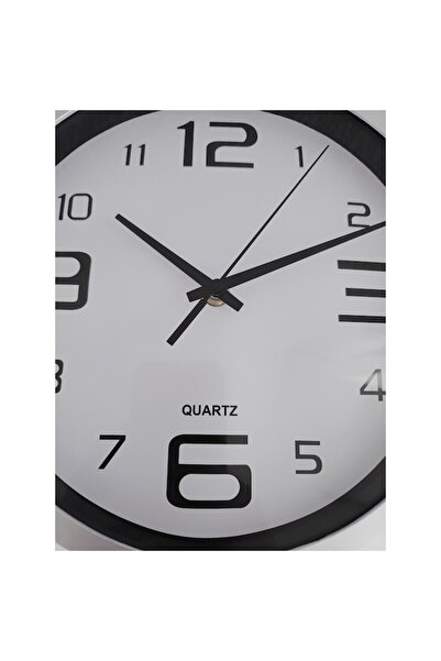 HYVESTO Decorative wall clock HYVESTO®, with QUARTZ, round, white background – 25 cm diameter