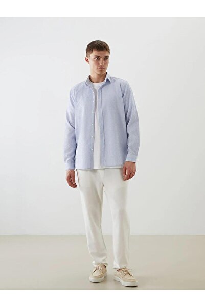 LC Waikiki εφαρμοστό Ανδρικό πουκάμισο με μακριά μανίκια (W5)