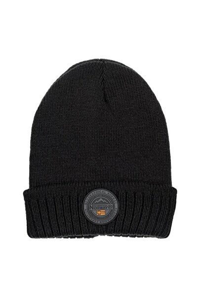 OEM Men's Black Beanie Norway Patch, One-Size